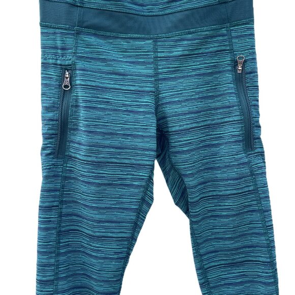 Lululemon Inspire 25" Legging Size 4 Cyber Jungle Hero Blue/Deep Green - Picture 9 of 11